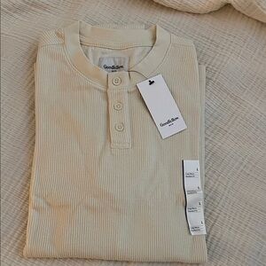 Goodfellow & Co Cream Casual Button Down Shirt